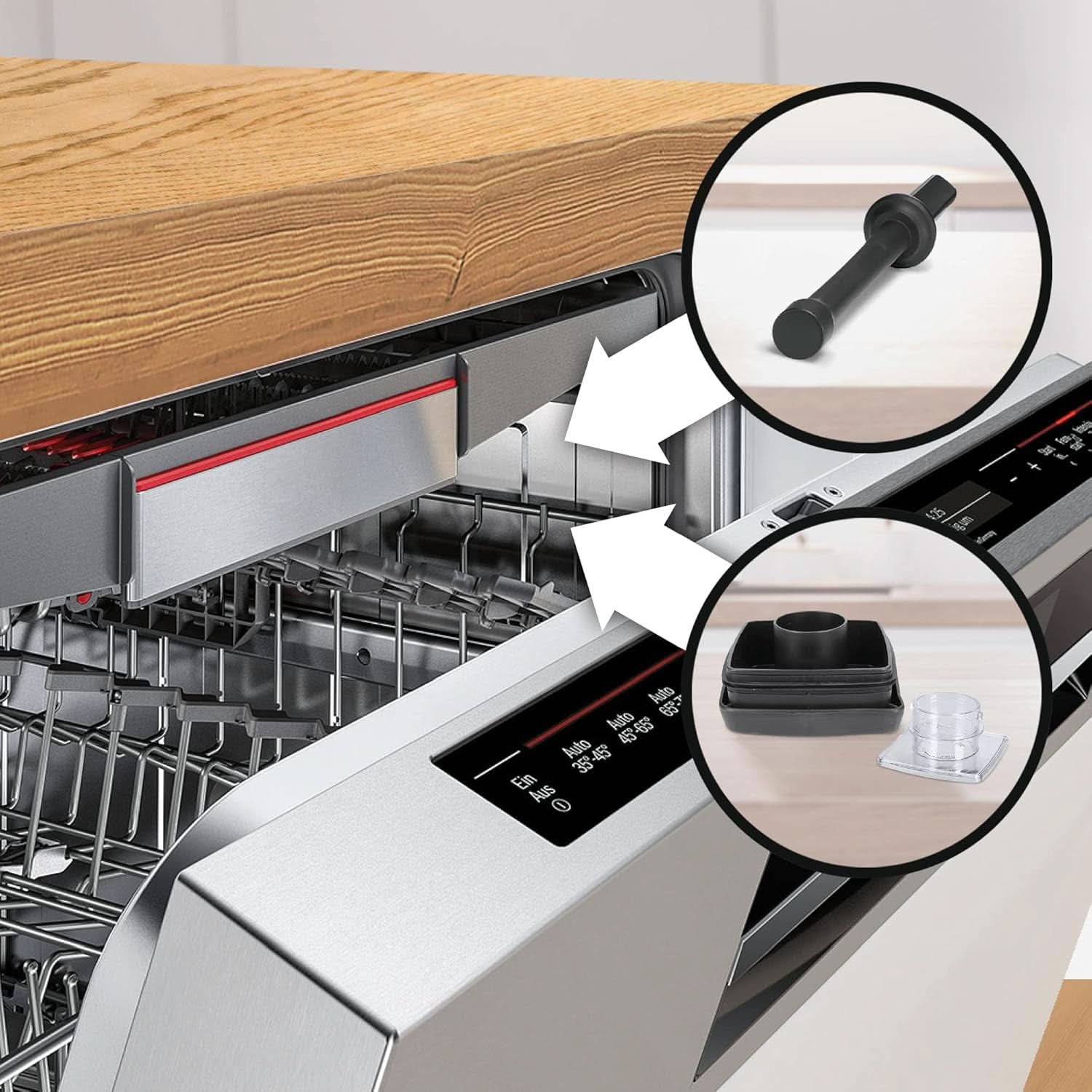 Bosch Batidora de pie Vitaboost MMBH6P6BDE, 6-Klingen-Edelstahlmesser, 2.5L Tritan-Mixbehälter, Stopfer, 6 Automatikprogramme, Rezeptbuch, Bpa-Frei, Einfache Reinigung, 45.000 U/Min, 1600 W, Schwarz Bucatarie Naty Shop