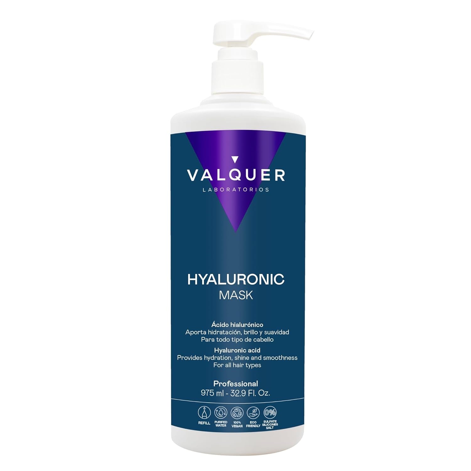Valquer Hyaluronic Hair Treatment - Mască de păr hidratantă cu parfum de lavandă - Fără sulfat și silicon - 975 ml Masca de par Naty Shop 975 Ml (1 pachet) Lavanda