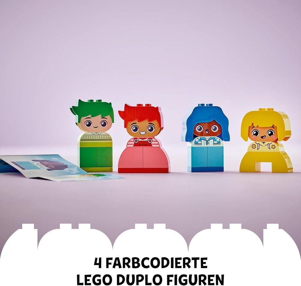 LEGO DUPLO Big Feelings, juego de construcción apilable con 23 ladrillos de colores y 4 figuras, juguete de motricidad para promover el desarrollo social y emocional de niños pequeños a partir de 18 meses 10415 Juegos de construcción Beuche den LEGO-Store