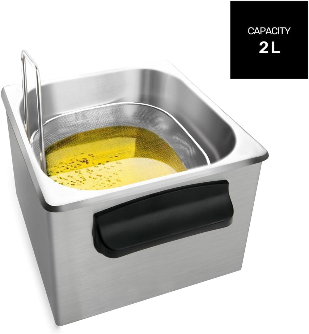 Taurus Professional 2 plus - Freidora de aceite, 2 litros, 1700 W, Acero inoxidable 18/8 Electrodomésticos Naty Shop