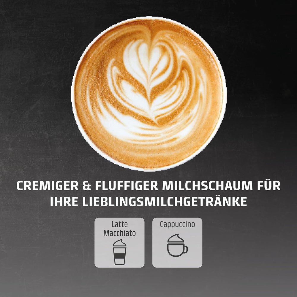 Caso Espresso Gourmet - Espressor portafiltru din oțel inoxidabil, pompă Ulka puternică de 19 bari, cu spumator de lapte, pentru cafea măcinată sau capsule de cafea ESE, pentru 2 cești, cu încălzitor de cești