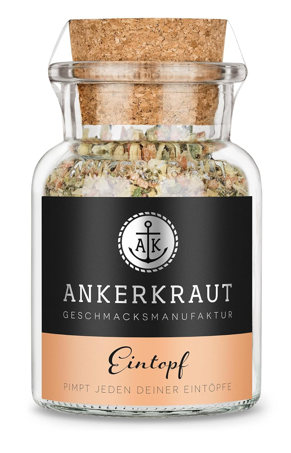 Ankerkraut Eintopf, Linsen, Beans and Gemüse, Gewürz-Mischung, Vielfalt für jeden Gesmack, ohne Gesmackverstärker, lecker schmecker, 90 g en vaso de corcho