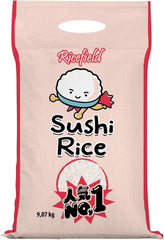 RICEFIELD Arroz para Sushi, Grano Redondo, Japonica - 1 x 9,07 kg