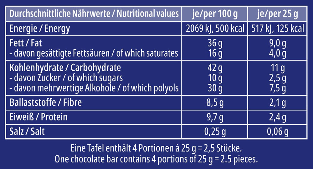 frankonia CHOCOLATE SIN AZÚCAR AÑADIDO Chocolate con turrón sin gluten, 100 g (paquete de 4)