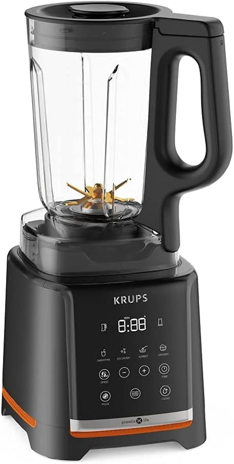 Krups Highspeed - Batidora de pie Infinymix KB9158 | 1600 vatios | 5 programas automáticos + instalación manual | Tritanbehälter | incluido Robo de seguridad | Batidos, batidos, hielo picado | Schwarz Cocina Tienda Naty