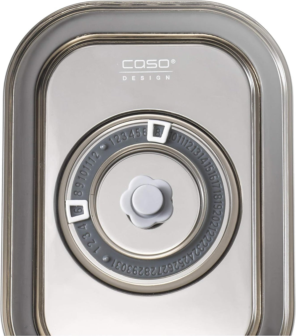 Set Caso Vacu OneTouch Eco, sigilator manual de vid, inclusiv 3 recipiente de vid din sticlă și VacuBoxx Eco-Duo S - recipient de prospețime în vid / 2 recipiente cu 500 ml fiecare Cutii depozitare alimente Naty Shop