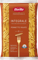 Pasta integral Barilla Pennette Rigate, paquete de 9 (9 x 1 kg)