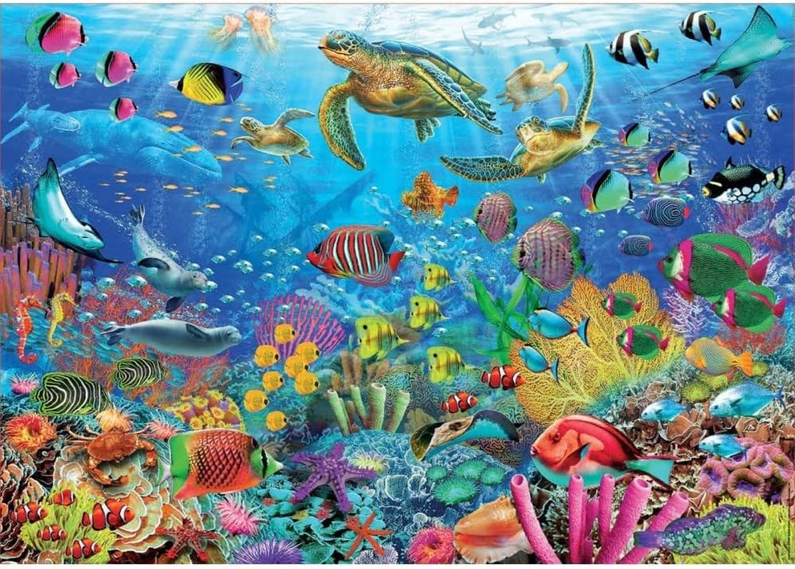 Educa - Puzzle 1000 piezas para adultos | Mundo submarino, puzzle 1000 piezas para adultos y niños a partir de 14 años, animales marinos, puzzle de naturaleza (19266) Puzzle Naty Shop