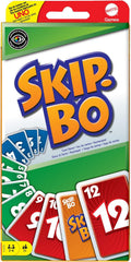 Mattel Games Skip-BO, Joc de cărți pentru familie, Perfect ca joc pentru copii, joc de călătorie sau joc pentru adulți, Joc de societate, pentru 2-6 jucători, Vârste 7+, 52370