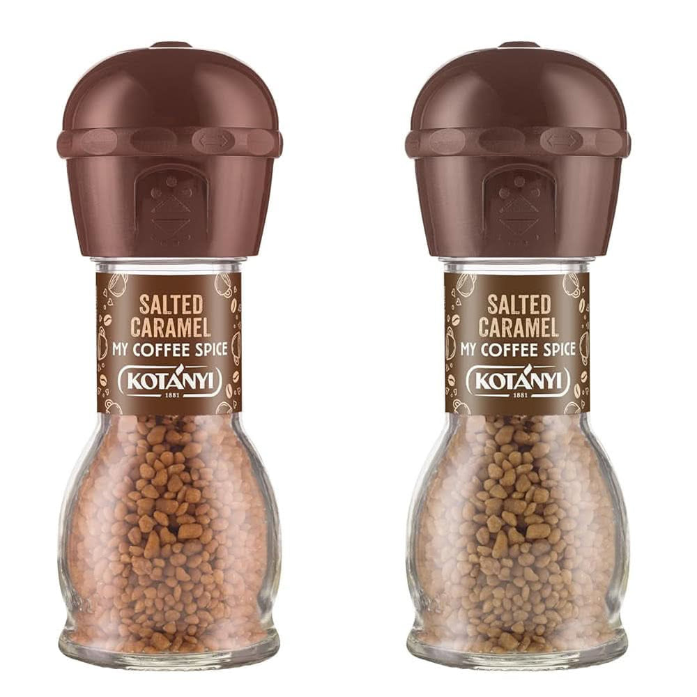 Topping para café Kotanyi Cacao Kiss | Maravilloso Chocolate con Trozos Finos de Chocolate Pack de 4 (4 X 63 gramos) Naty Shop Caramelo Salado 2 x 65 gramos