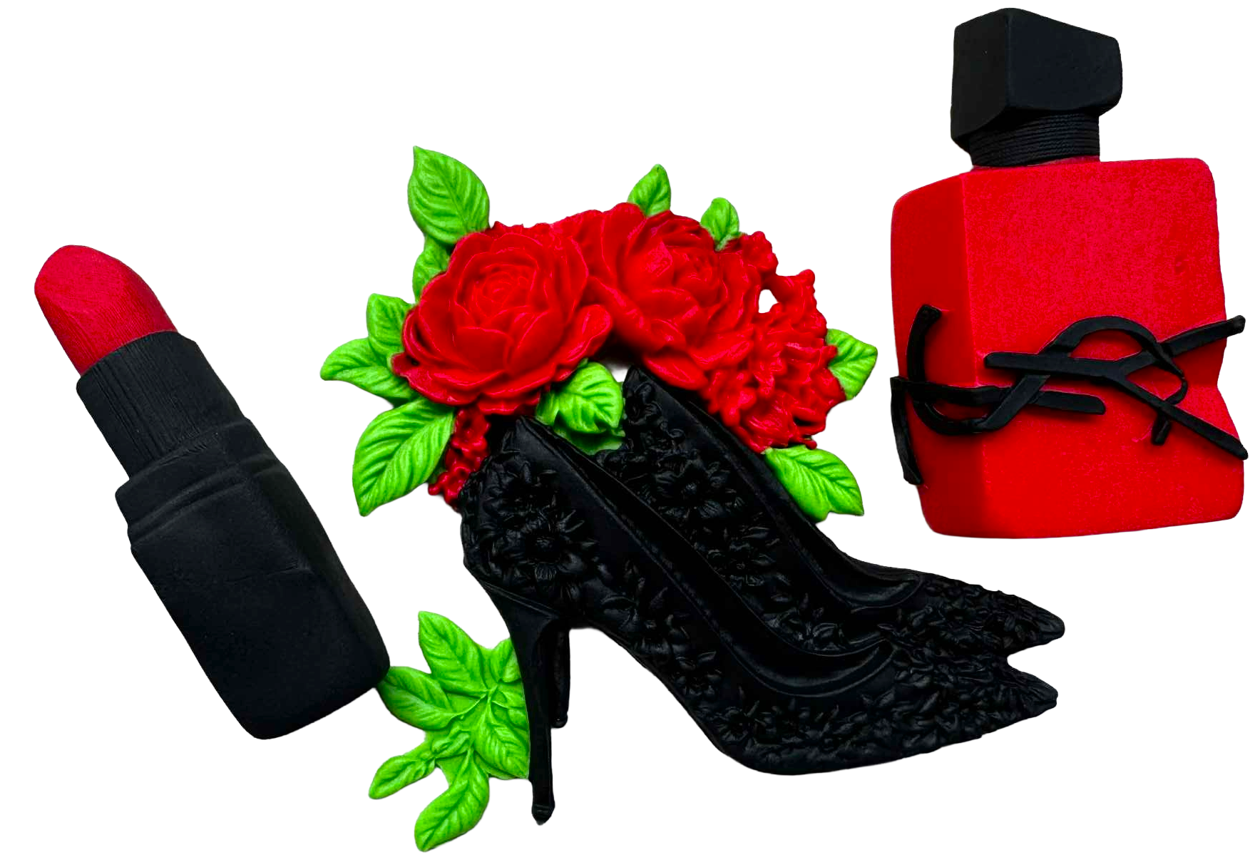 SweetArt Set elegante – 3 figuritas comestibles de fondant 7–9 cm para tartas