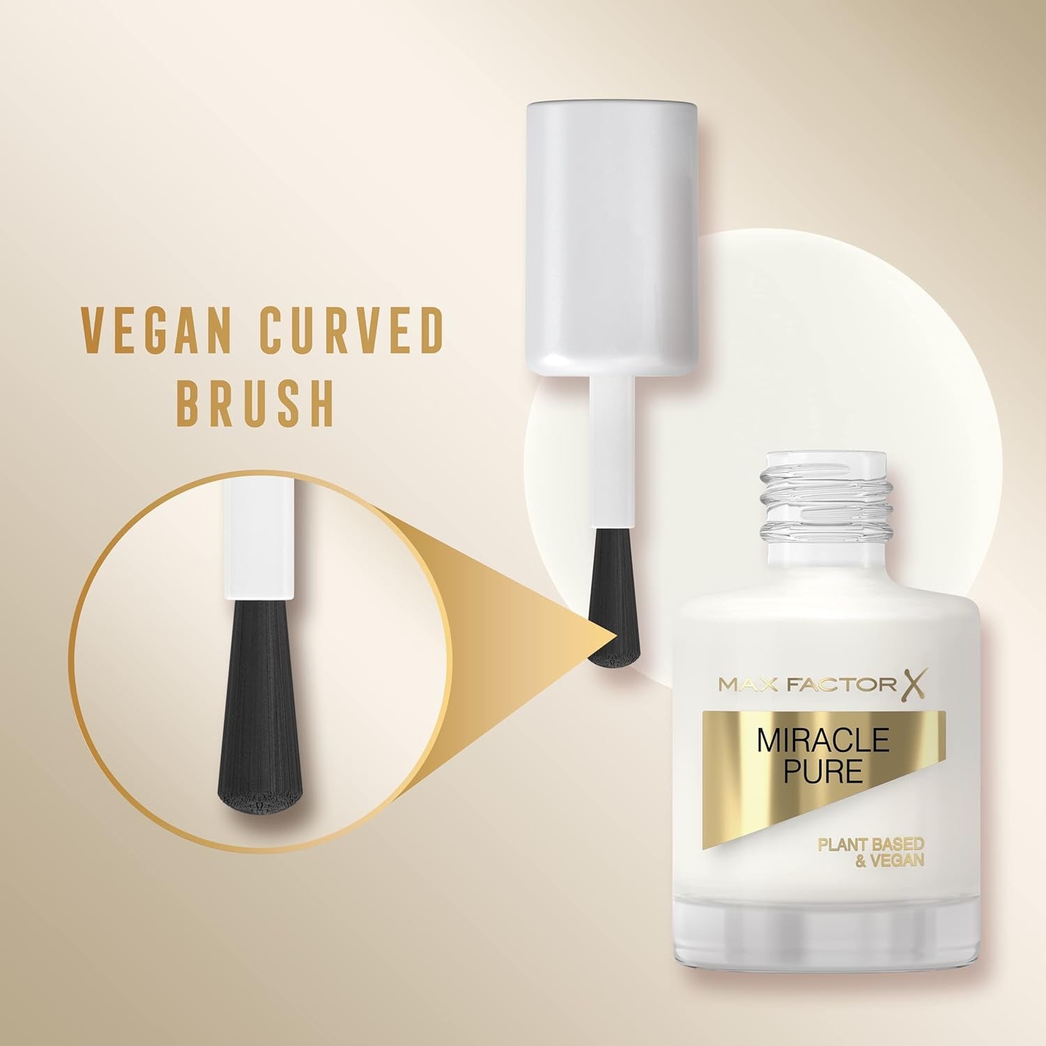 Max Factor Miracle Pure Nail Color 155 Leche de Coco Vegano Esmalte de uñas de secado rápido y larga duración 12 ml (paquete de 2)