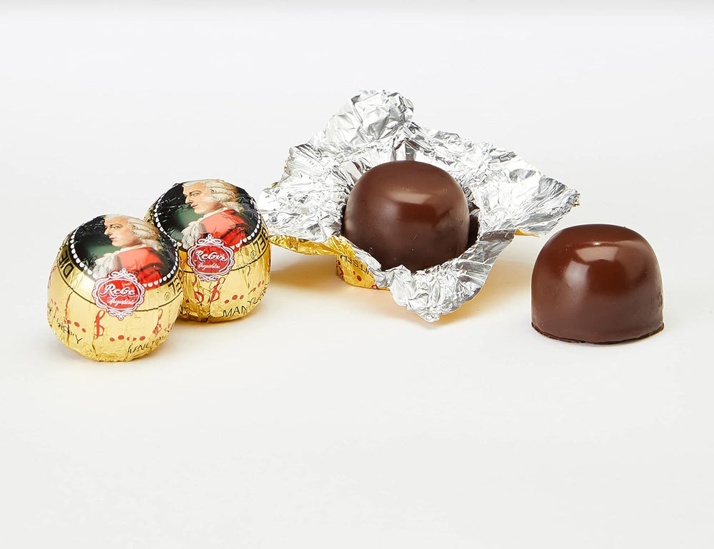 Mozart Barroco - Auténticas bolas de turrón de mazapán y chocolate amargo de Mozart, 12 piezas, 1 x 240 g (paquete de 5)