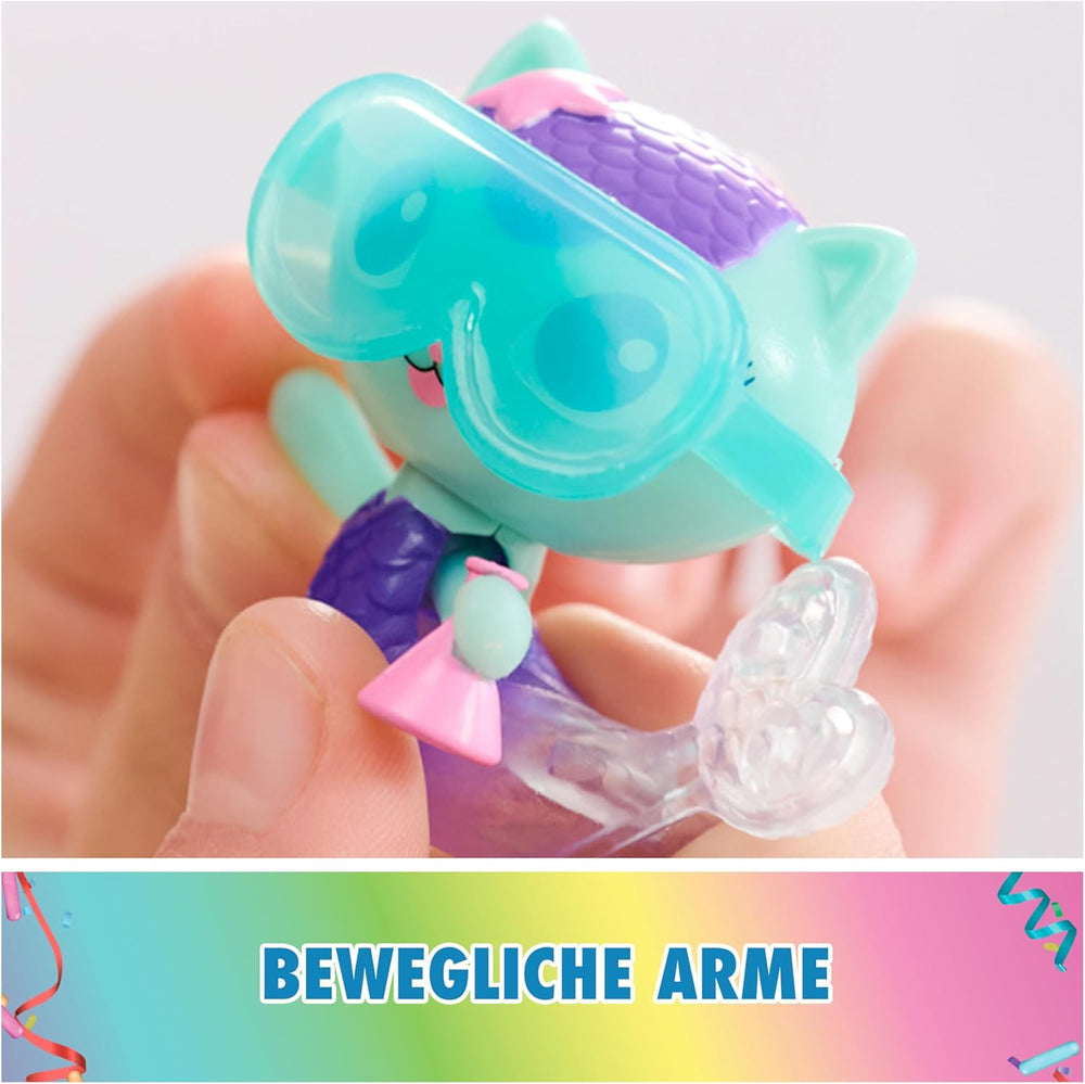 DREAMWORKS CASA DE PĂPUSI GABBY - Pachet de mobilier Bobble Kitty de Meerkätzchen, Figurină Pisică cu mobilier și accesorii pentru casă de păpuși, Vârste 3+