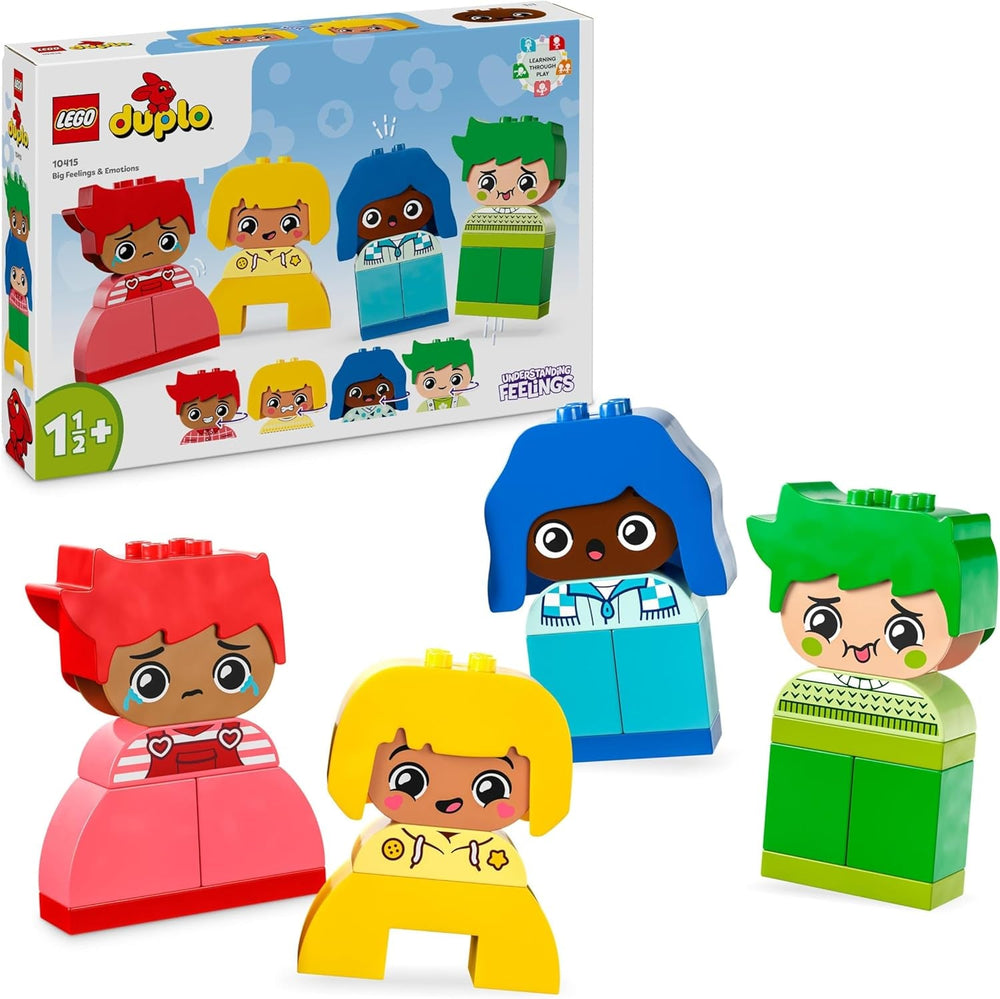 LEGO DUPLO Big Feelings, juego de construcción apilable con 23 ladrillos de colores y 4 figuras, juguete de motricidad para promover el desarrollo social y emocional de niños pequeños a partir de 18 meses 10415 Juegos de construcción Beuche den LEGO-Store Título predeterminado