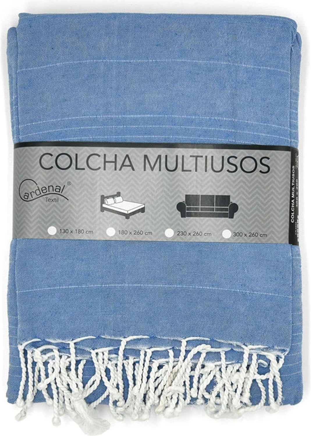 ECOMMERC3 cuvertură de pat multifuncțională, dimensiune 300 X 260 cm, pentru canapea sau pat, albastru cuvertură de pat multifuncțională, decorativă pentru canapea, pat, canapea Throw, ușoară și elegantă, albastru Paturi si Cuverturi Besuche den ECOMMERC3-Store