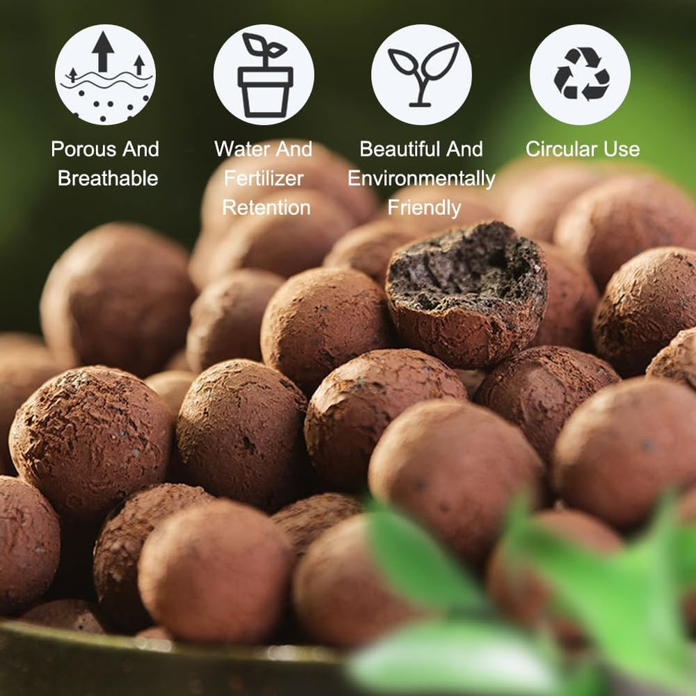 Gránulos de arcilla de grano grueso, gránulos de arcilla expandida, gránulos de plantas, sustrato de plantación hidropónica de arcilla expandida de 1 litro, gránulos de arcilla de granulación de 5-8 mm