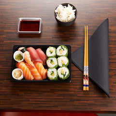 - Șervețele din fibră de mătase - Negru - Șervețele din hârtie certificate Fsc® - Reciclabile și biodegradabile - Dimensiune 40 X 40 Cm - 3 straturi - 40 șervețele