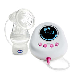 Chicco Sacaleches eléctrico con fases de estimulación y extracción, 10 niveles de intensidad, cómodo y rápido, forma ergonómica, con tetina inclinada y tapón hermético, blanco, 150 ml Accesorios Alimentación y Lactancia Bebe Naty Shop