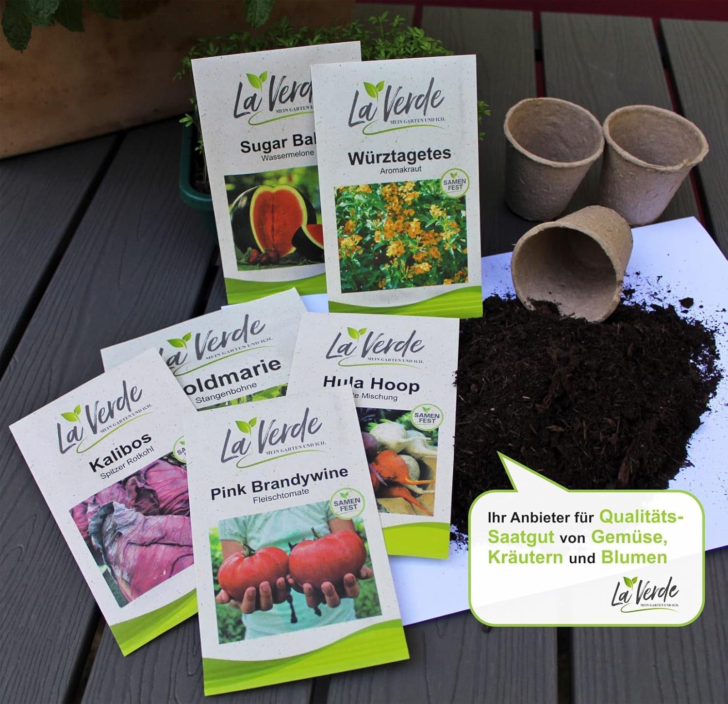 La Verde MI JARDÍN Y YO. Tagetes Bonita Mezclar semillas de flores durante aprox. 100 plantas, caléndulas de larga floración, flores dobles, semillas sin OGM