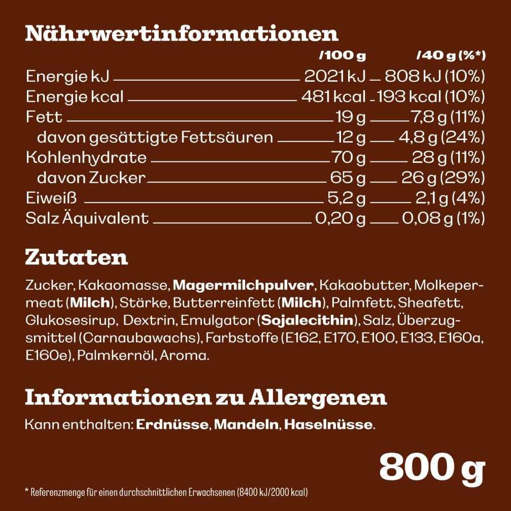 Chocolate M&M's Paquete grande, Lentejas de chocolate crujientes con glaseado de azúcar de colores, Mezcla para fiestas, 1 x 800 g, Caramelo con temática de fútbol americano