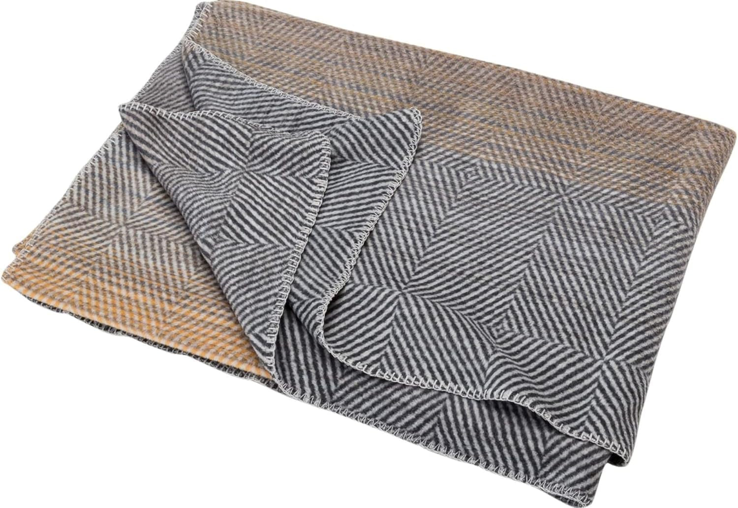 Manta de algodón David Fussenegger Manta de 150 x 200 cm con estampado de degradado de color Camas y mantas mullidas David Fussenegger