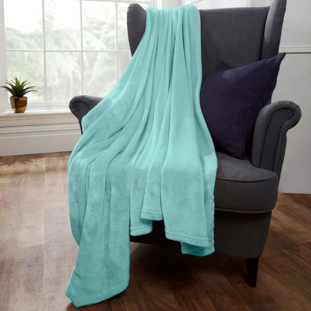 Brentford's Colcha de forro polar ultrasuave, gris plateado, doble grande - 150 x 200 cm Camas y mantas Beuche den Brentfords-Store Huevo de pato 200 x 200 cm