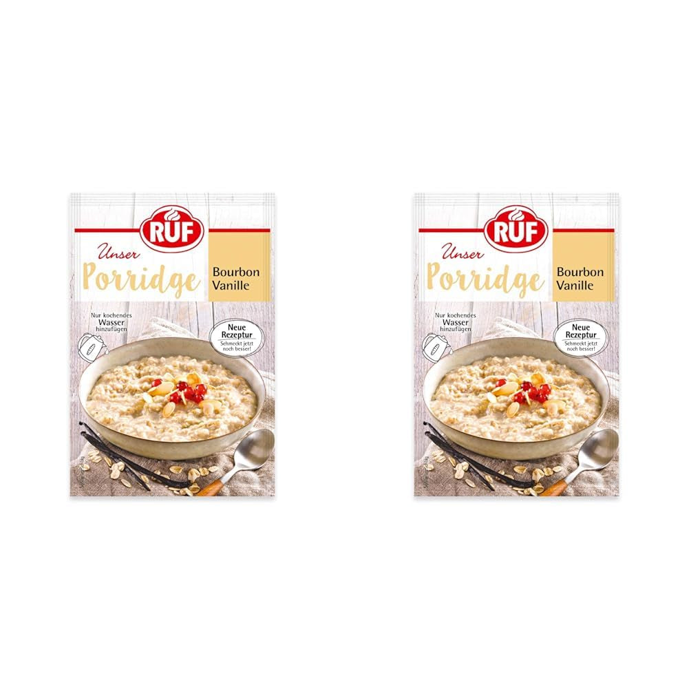 Avena instantánea RUF con fresas y vainilla, una comida de verano con avena lista en 3 minutos, 1 sobre x 65g