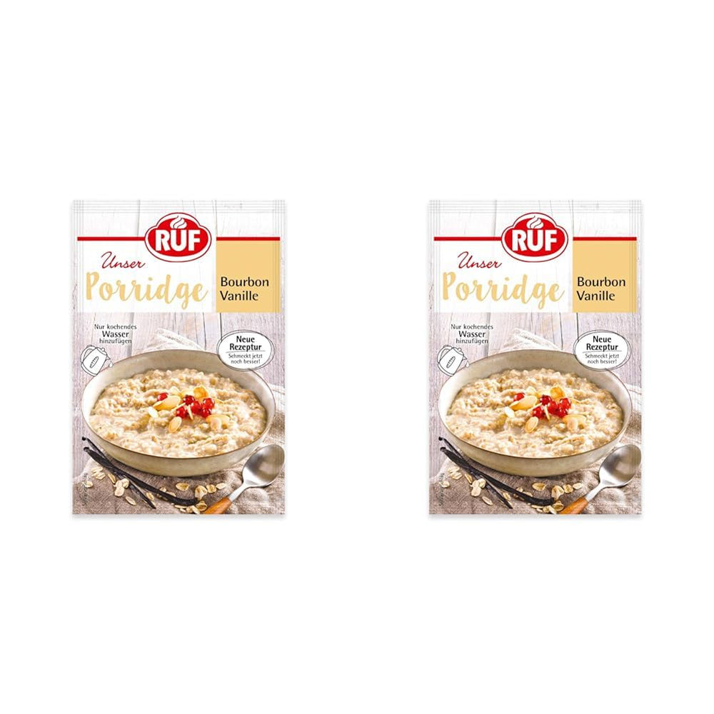 Avena instantánea RUF con fresas y vainilla, una comida de verano con avena lista en 3 minutos, 1 sobre x 65g