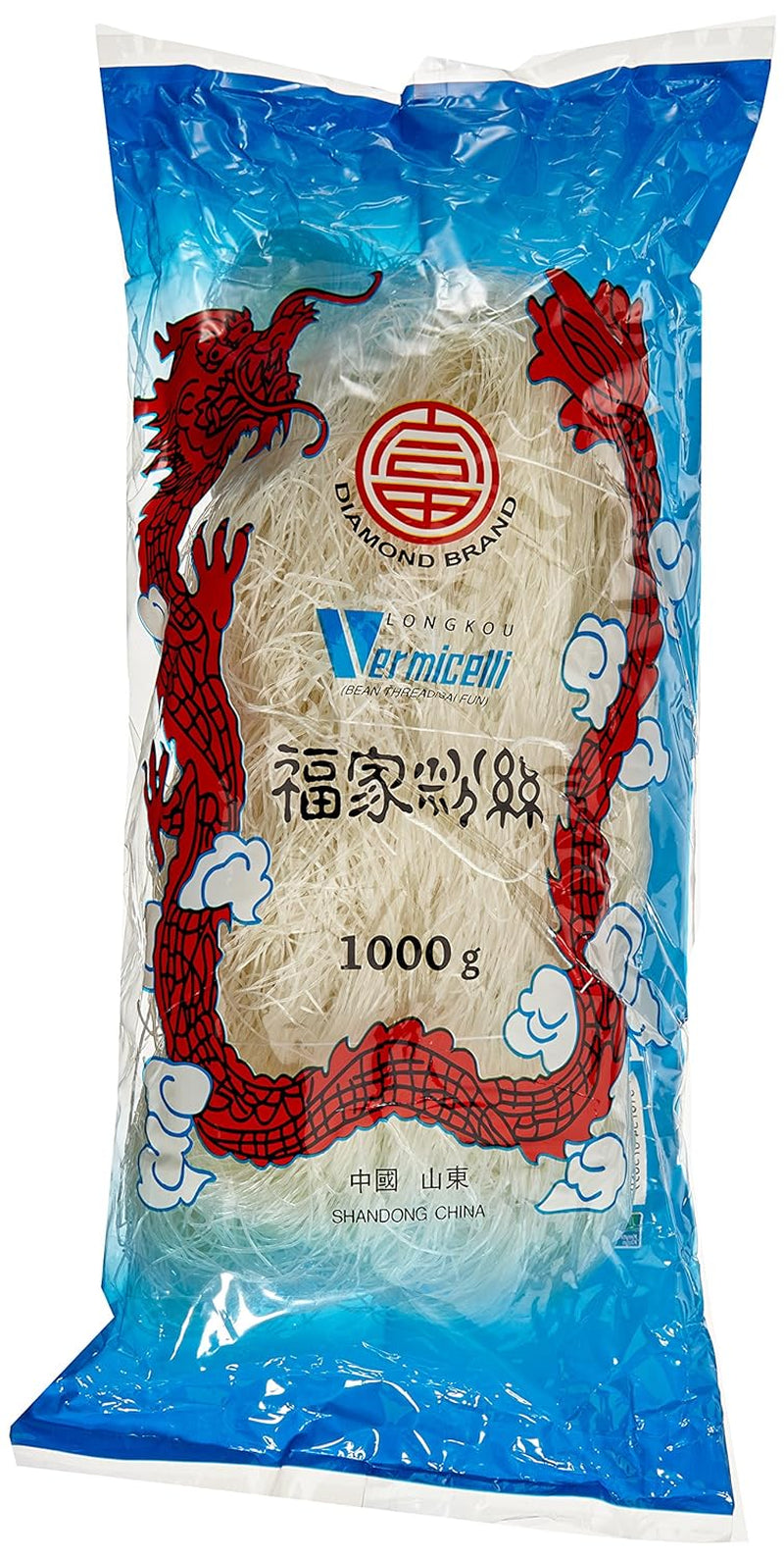 Fideos de cristal DIAMOND, fideos largos de cristal, naturalmente veganos y sin gluten - 1 x 1 kg