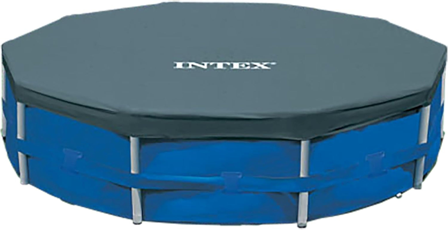Prelată rotundă pentru piscină Intex - Prelată pentru piscină - Pentru piscine cu cadru metalic și prismatic 58108 Albastră 3 m