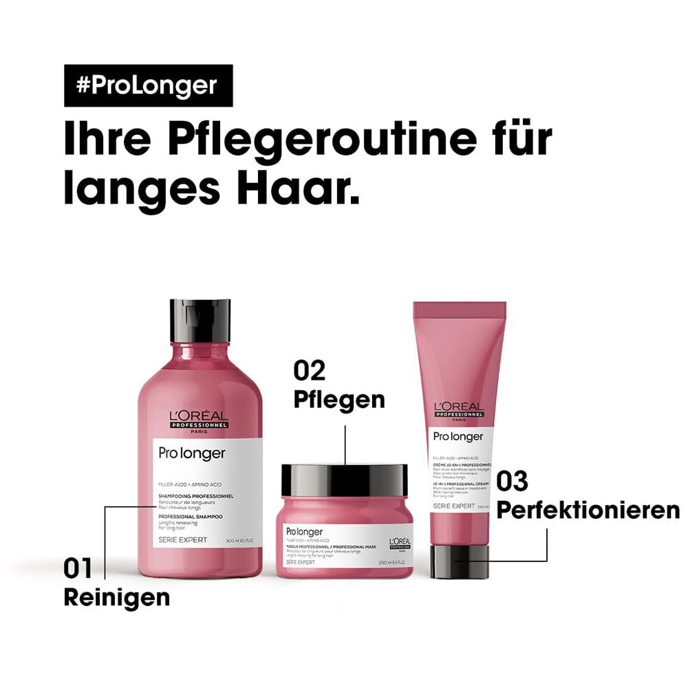 L'Oréal Professionnel Mască de întărire a părului pentru păr lung și subțire, cu Filler A-100 și aminoacizi, Series Expert, Pro Longer Mask Masca de par Naty Shop