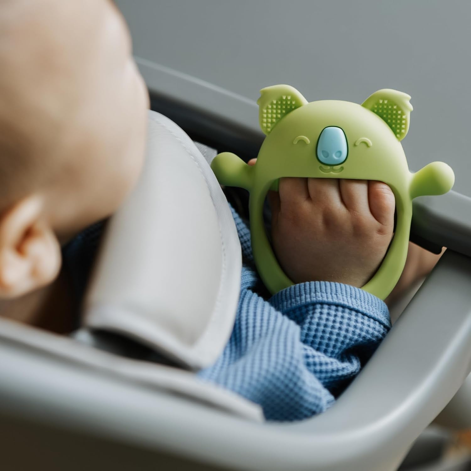 Mănuși de dentiție Nuby - Silicon | Jucărie de dentiție în formă de koala | Jucărie senzorială | 3+ luni