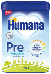 Formula Humana Pre Infant 750g - Envase - Leche para bebés desde el nacimiento - Fórmula para bebés como sustituto o complemento de la leche materna - Alimentos para bebés