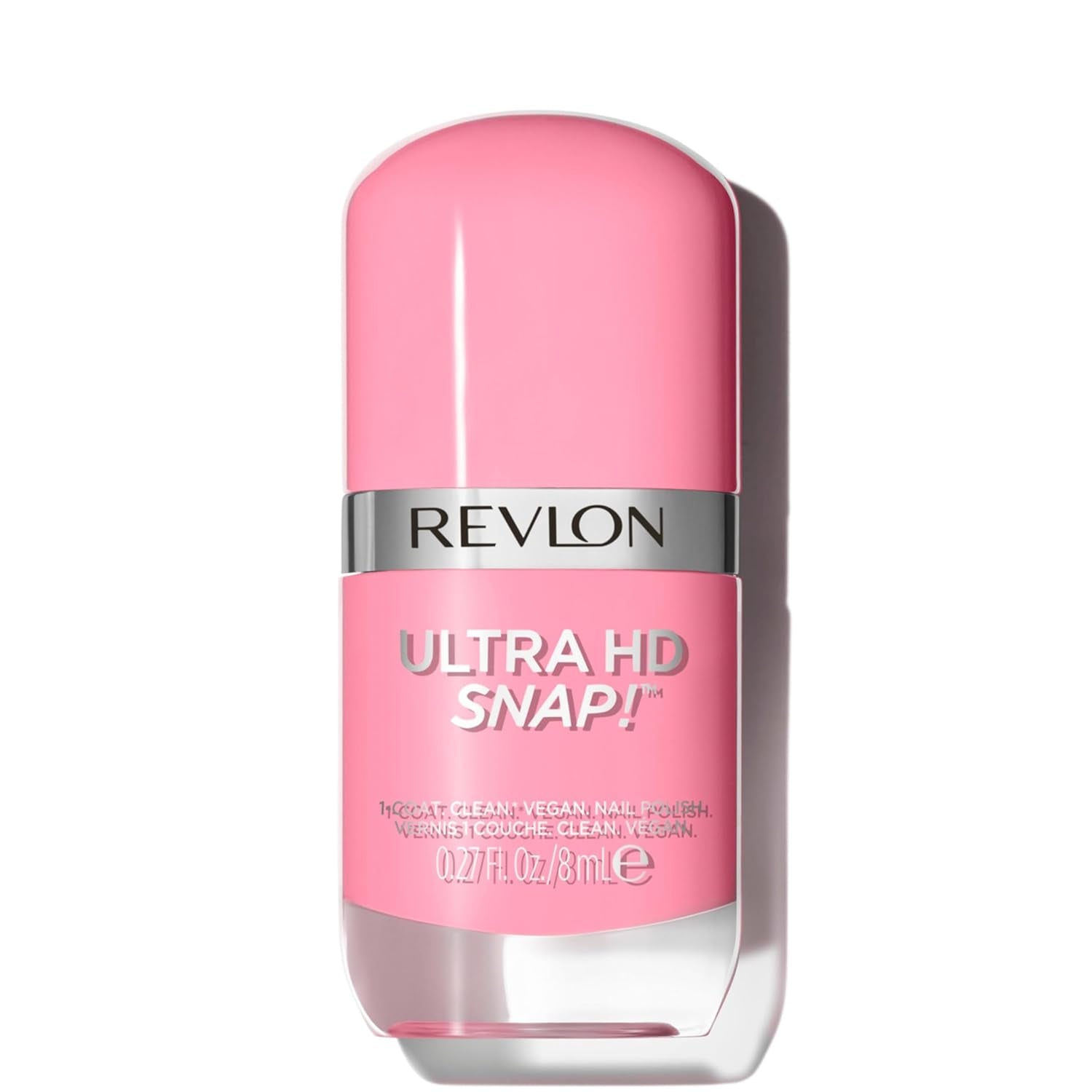 Revlon Ultra HD Snap Esmalte de uñas Fórmula vegana de larga duración Secado rápido Una capa Color de cobertura total (8 ml) Hot Stuff (007) Unisex