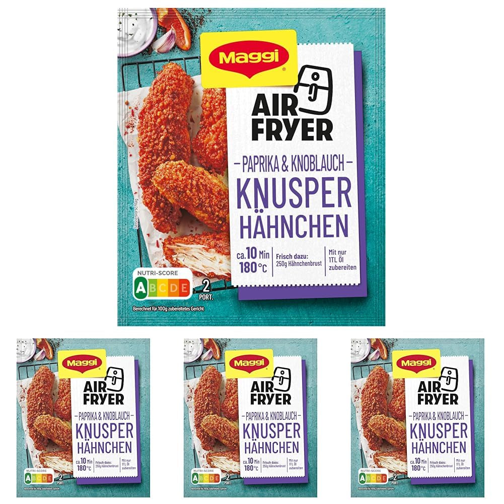 MAGGI Airfryer Knusper Hähnchen - Paprika und Knoblauch, paquete 1 (1 x 39 g)