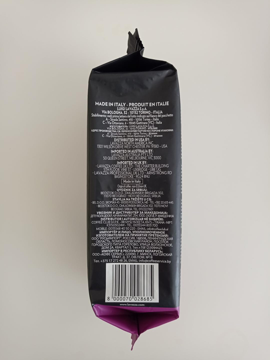 Lavazza Expert Gusto Forte Espresso - 1kg ganze Kaffee-Bohne, 100% Robusta