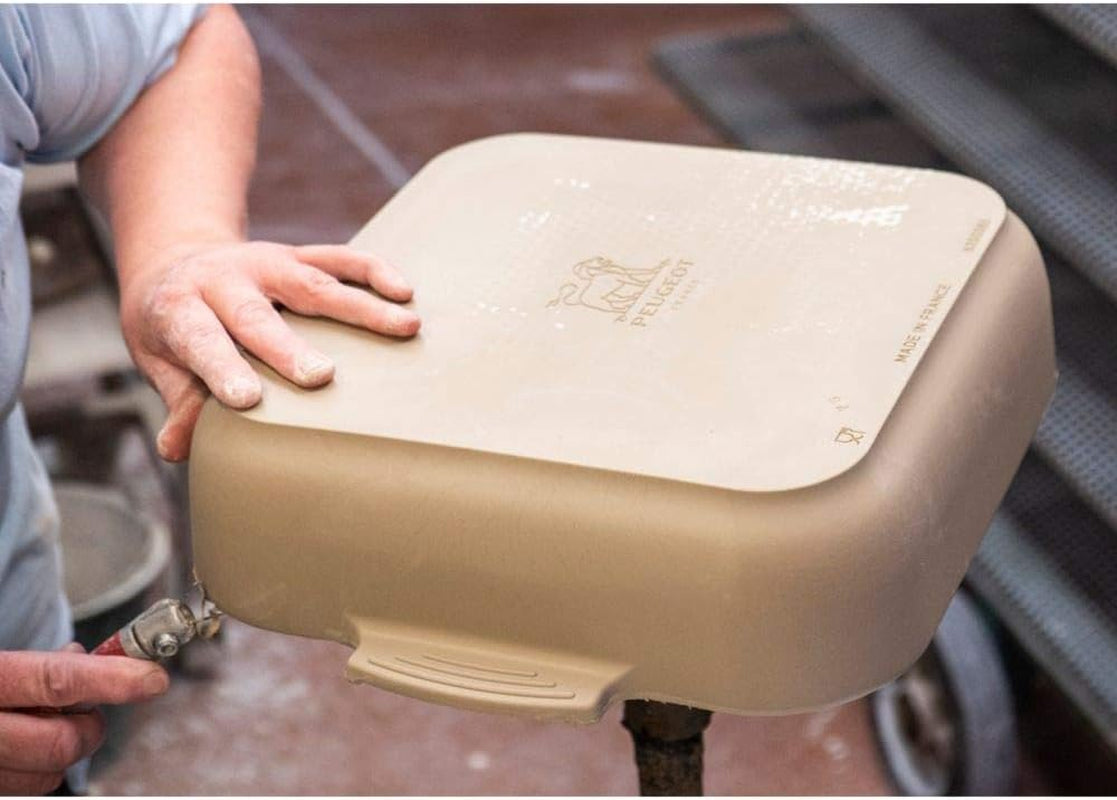 Peugeot Appolia Rechteckige Auflaufform Mit Griffen, Keramik, Schiefer / Grau, 7,2X31X21,7 Cm, Fassungsvermögen: Ca. 2 L, 60060 Moldes y bandejas para horno Naty Shop