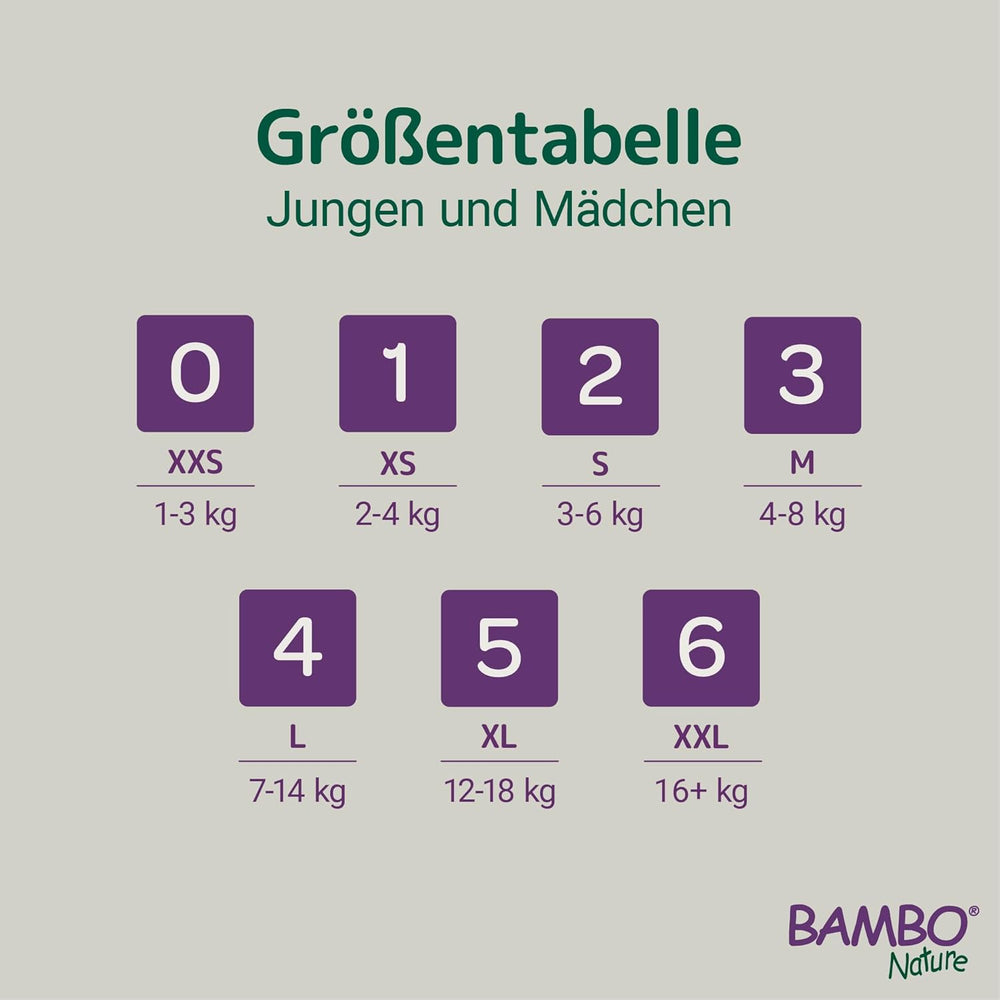 Pañales Bambo Nature Premium Eco, talla 6, 1,63 kg