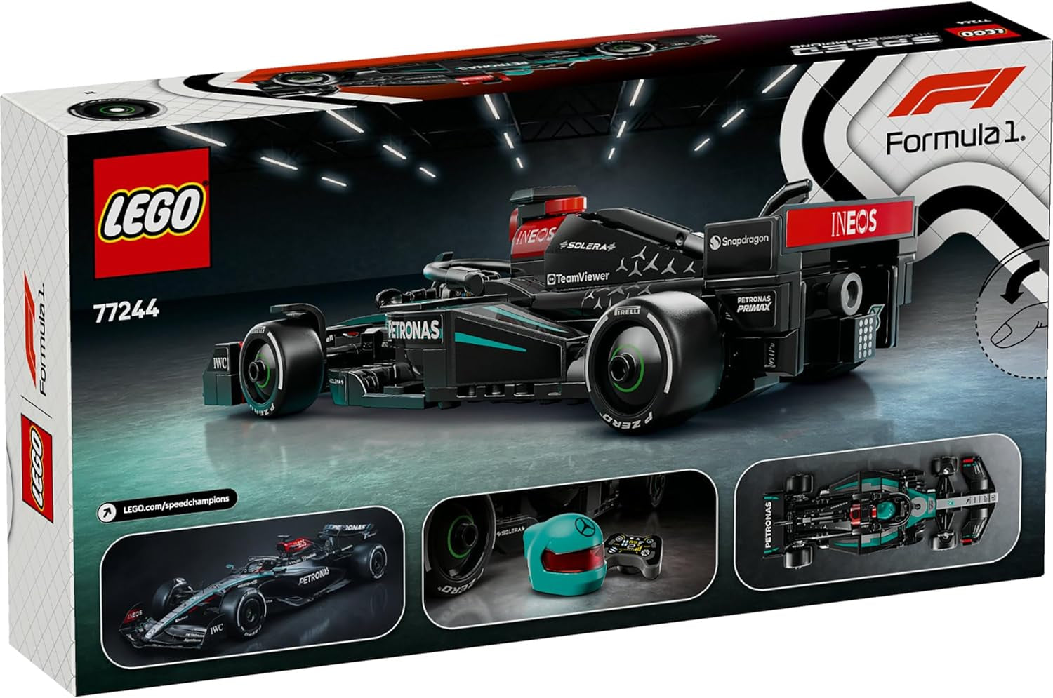 LEGO Speed Champions Coche de carreras Mercedes-Amg F1 W15 - Juguete con minifigura de Fórmula 1 - Modelo de coche coleccionable y para construir - Regalo para niños y niñas mayores de 10 años o fans adultos 77244 Juegos de construcción Besuche den LEGO-Store