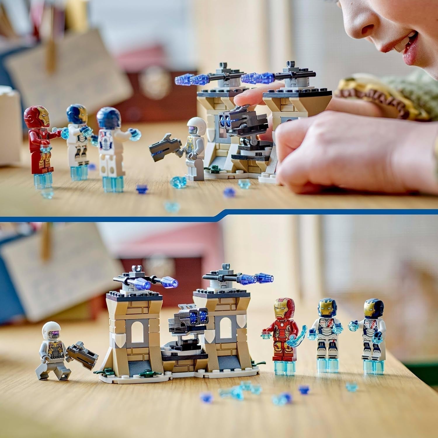 LEGO Marvel Iron Man y Legión de Hierro vs. Soldado Hydra, juguete de construcción de Los Vengadores, juego creativo para niños y fanáticos de los superhéroes, regalo para niños y niñas de 6 años 76288 Juegos de construcción Besuche den LEGO-Store