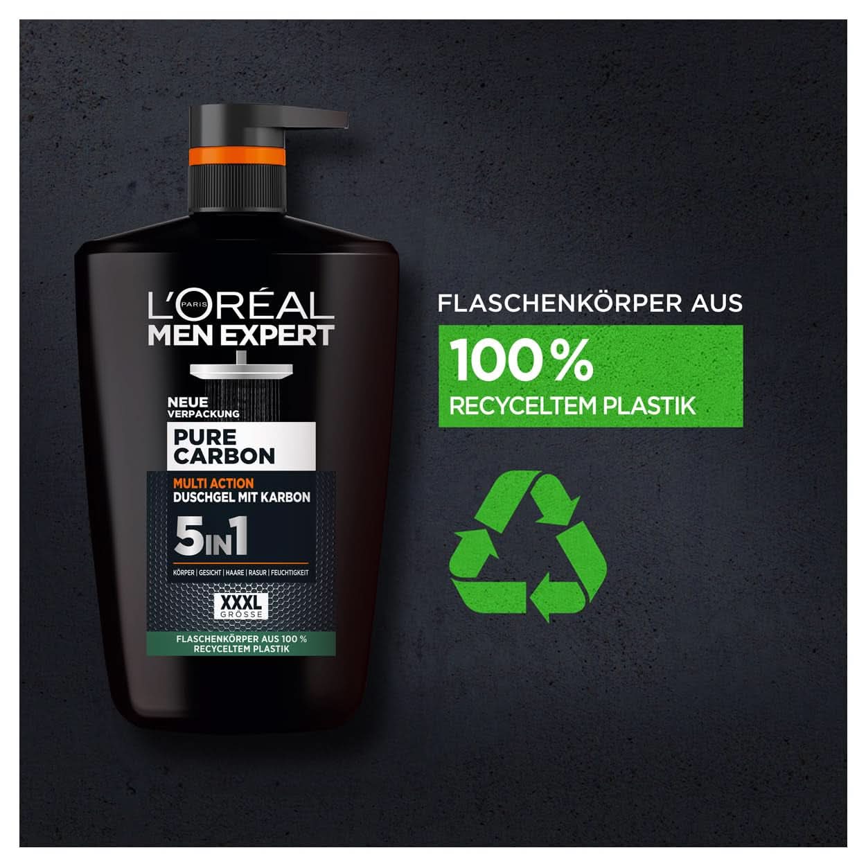 L'Oréal Men Expert XXXL 5In1 Gel de duș și șampon pentru bărbați, 1 litru Naty Shop