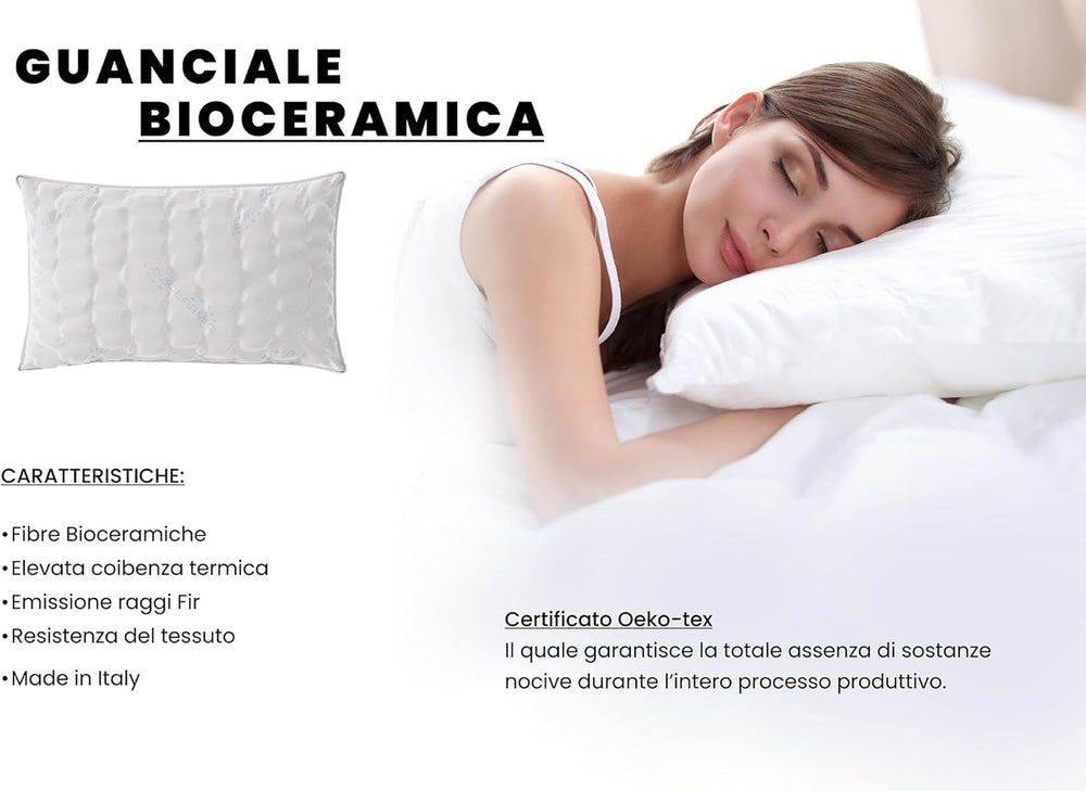 Lenjerie de pat italiană MB Home Italia, pernă, bioceramică, gri deschis, 45 x 75 cm Perne standard Naty Shop