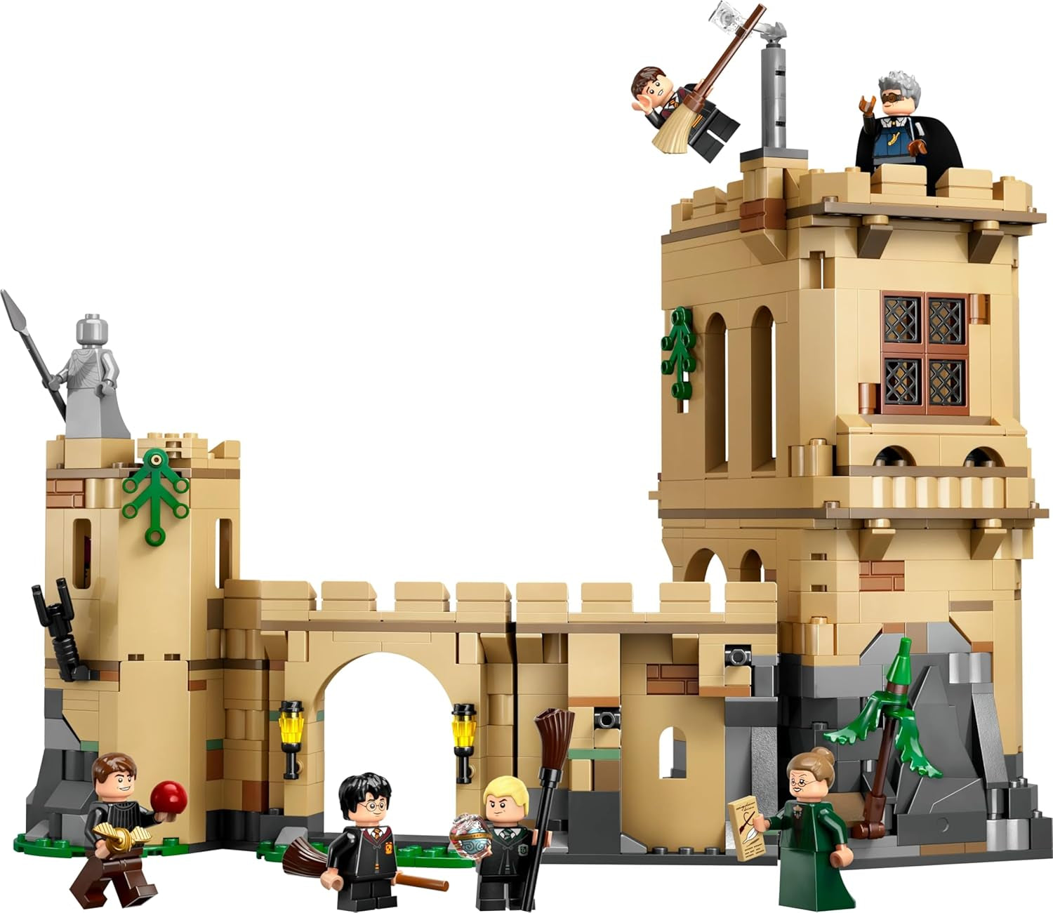 Castillo de Hogwarts LEGO Harry Potter: Lecciones de vuelo Juego de aventuras con 6 minifiguras coleccionables, incluidos Draco Malfoy y la profesora McGonagall Juego de rol para niños y niñas de 9 años 76447 Juegos de construcción Besuche den LEGO-Store