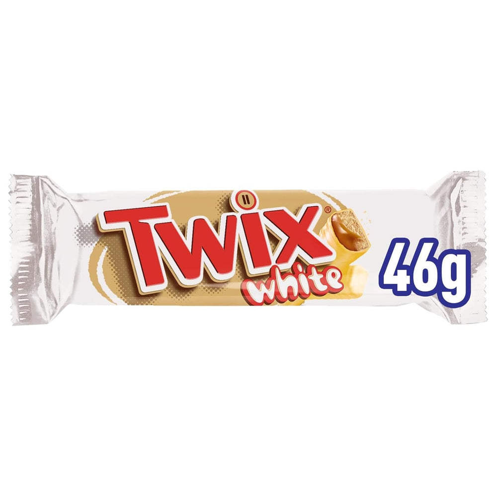 Barras de chocolate blanco Twix | Caramelo, Galletas, Chocolate Blanco | Paquete múltiple de chocolate | 5 barras (5 x 46 g) (Paquete de 5)