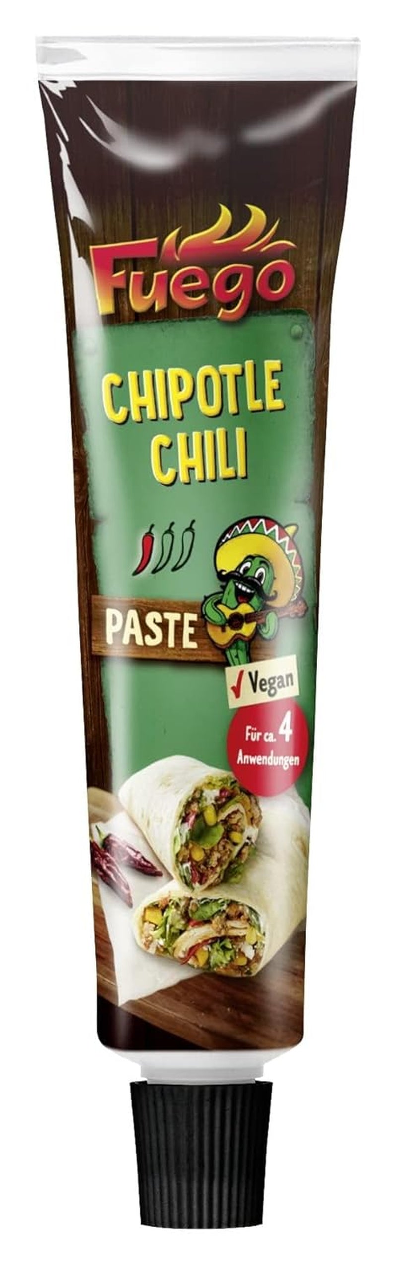 - Pasta De Chile Chipotle, Platos Mexicanos Picantes, Para 4 Anwendungen, Vegano, 1 x 40 g