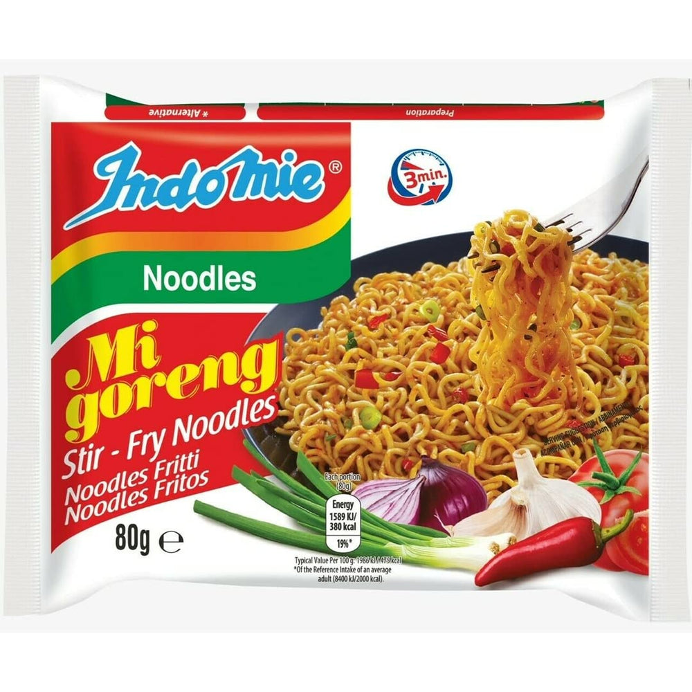 INDOMIE - Fideos instantáneos Mi Goreng - Paquete múltiple (40 x 80 g)