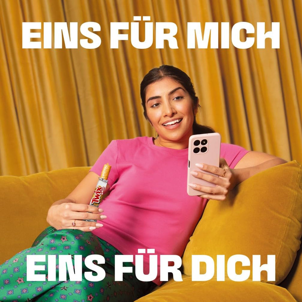 Barras de chocolate blanco Twix; caramelo, galletas, chocolate blanco; paquete múltiple de chocolates; 5 barras (5 x 46 g)