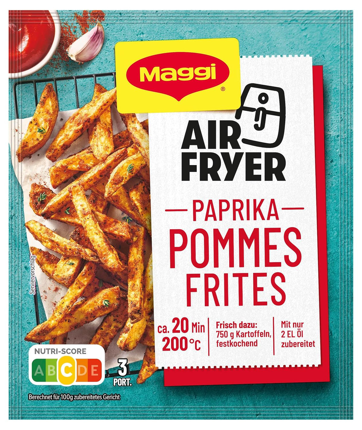 MAGGI Airfryer Pommes Frites - Pimentón, paquete 1er (1 x 34g)