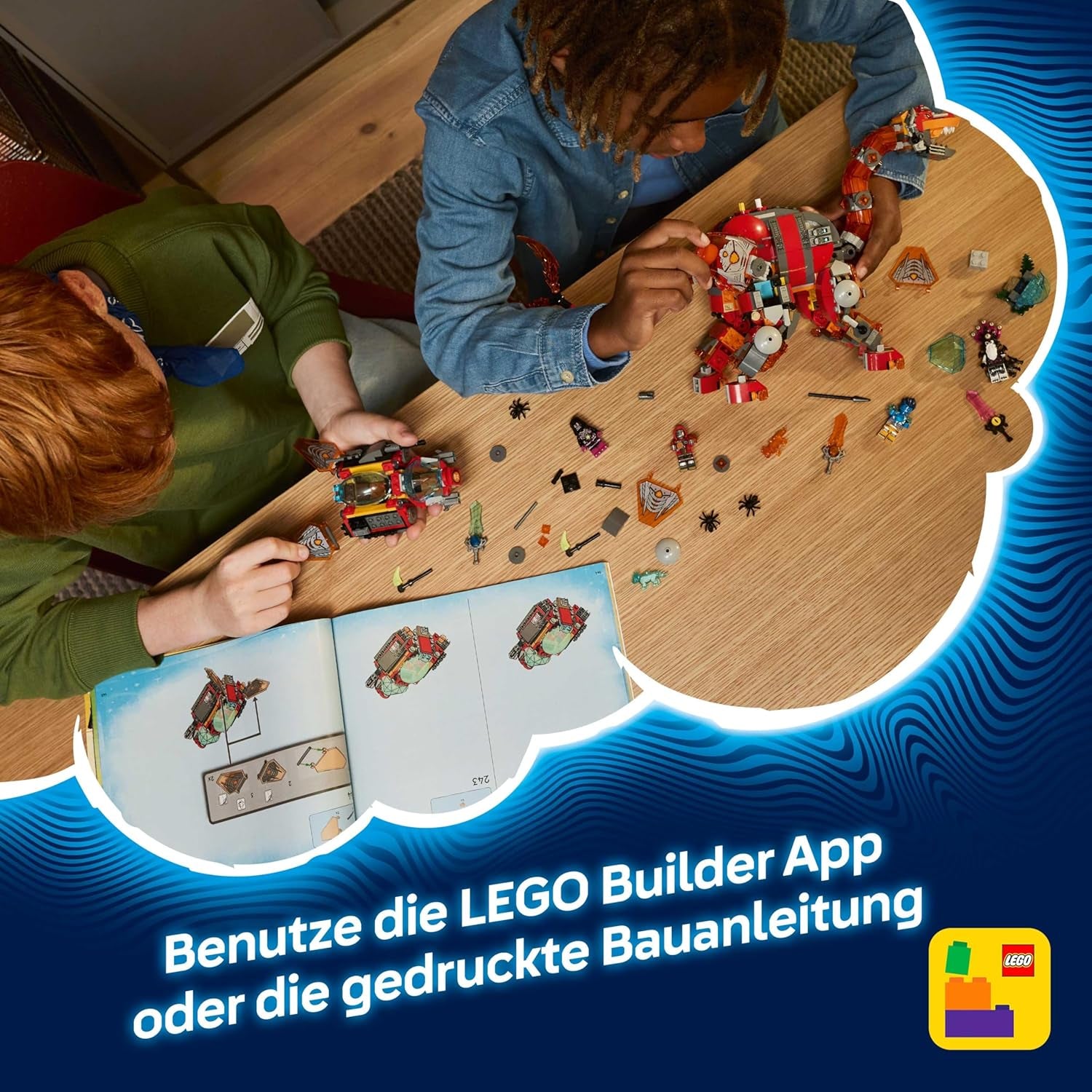 LEGO DREAMZzz 2en1 Dino-Düsenflieger - Dinosaurier Spielzeug verwandelbar in Stegosaurus - inkl. 4 Minifiguras y 2 Criaturas del Tesoro coleccionables - Regalo para niños a partir de 9 años - 71514